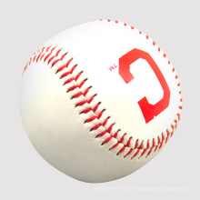 offizielles Ligaspiel benutzerdefiniertes Logo gewichtete Pelzbaseballs weiße Bälle Bulk-PVC-PU-Leder-Trainingsbaseballball